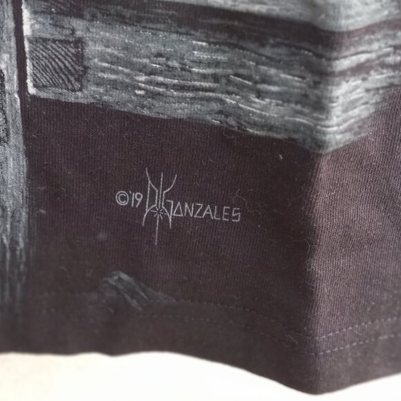 David Gonzales Art "Ride or Die" "Partners in Crime" Black T-Shirt Sz Medium (M) - Picture 6 of 15